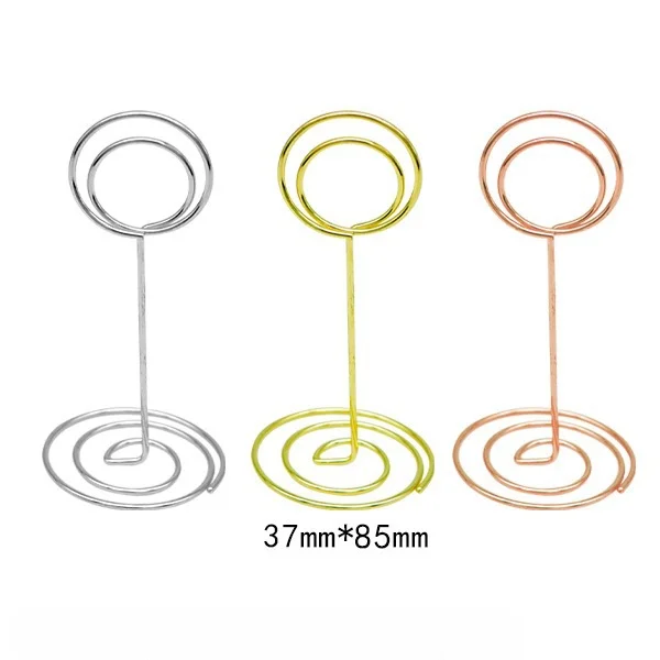 Elegant Metal Table Card Holders - 20 Pack For Weddings, Parties & Events Metal Place Card Holders Photo Clip Stands
