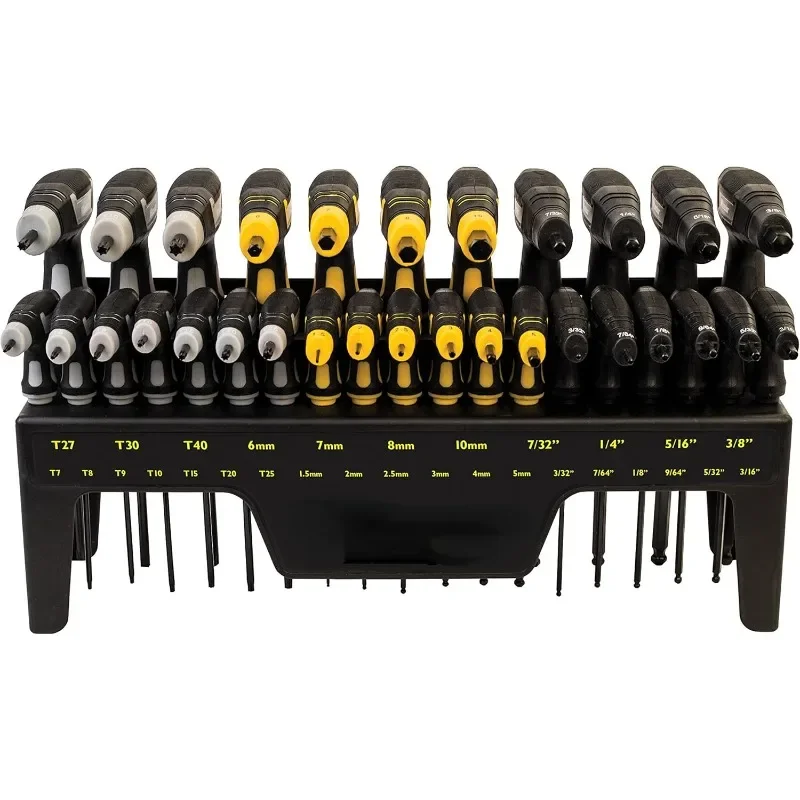 

home.30 Piece /Metric Hex and Handle Set for Pistol Rifle Handgun Gunsmithing Rebuild and Maintenance, Black, Yellow, Gray