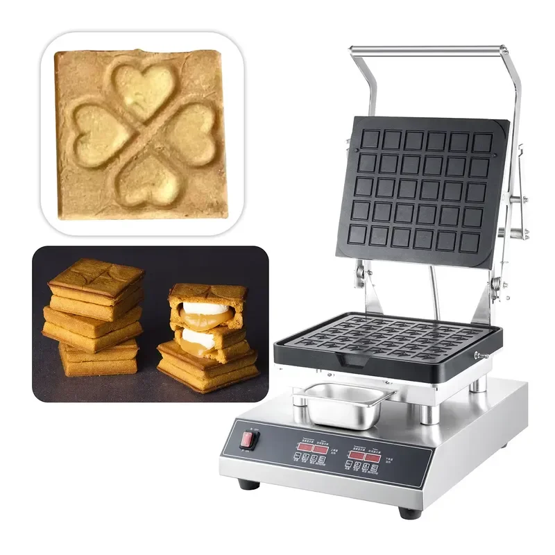Commercial Waffle Baking Equipment Snack Machinery for Poffertjes BBQ Cookie Maker