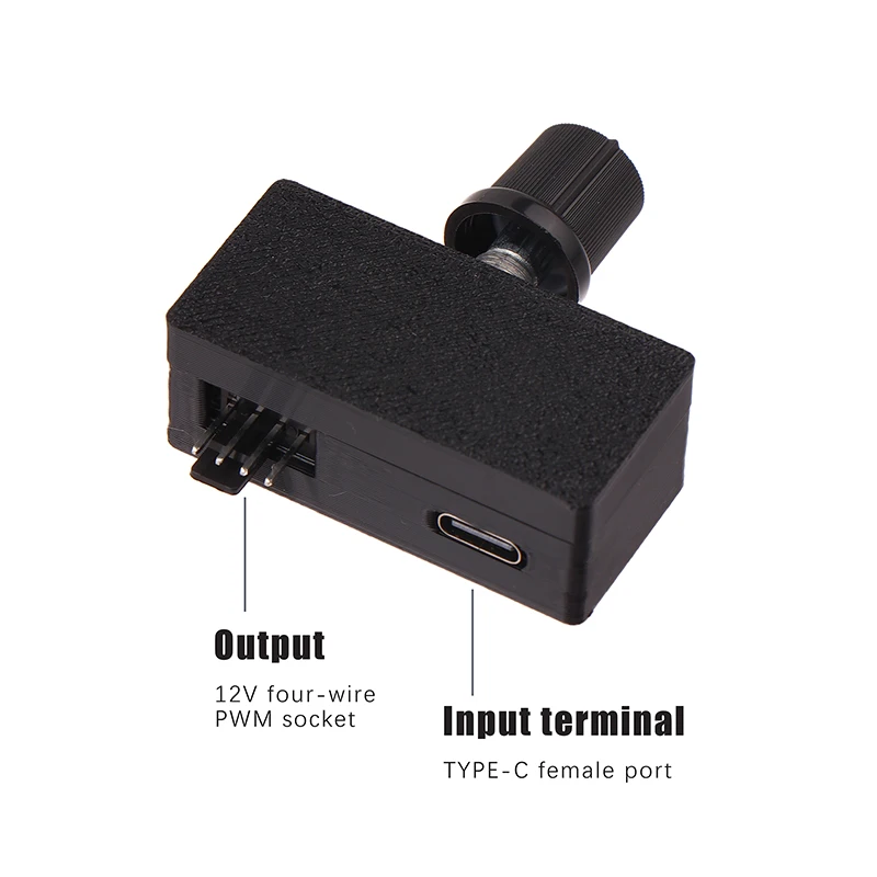 وحدة تحكم في سرعة المروحة DC12V PWM ذات 4 دبابيس من النوع C مزود طاقة USB لتقوم بها بنفسك مغير تبريد المياه