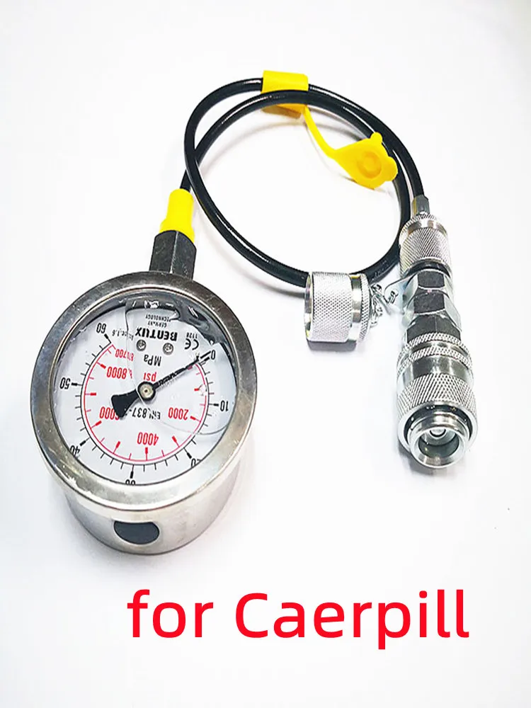 For Caterpillar CAT Quick Connector Pressure Gauge Test Hose Hydraulic Pump Machinery G1/4 9/16 G1/8 M16*2 Excavator Parts