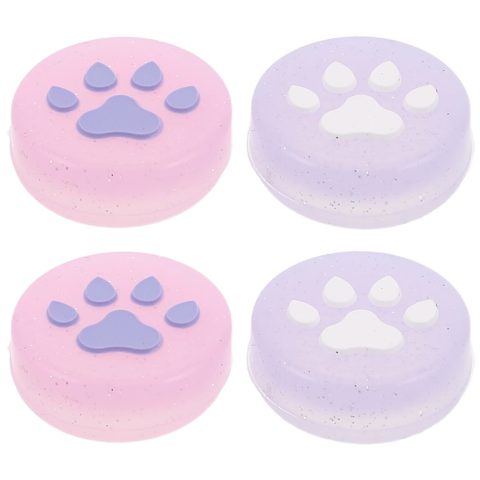 

14pcs Cute Switch Thumb Grip Caps Cat Claw Soft Silicone Glow In The Dark Fruit Themed Joystick Covers Controller Replacement