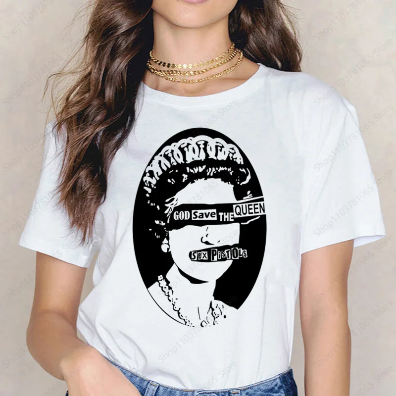 المرأة مسدسات الجنس طباعة تي شيرت ، ملابس قصيرة الأكمام ، عارضة 90s الأزياء الكرتون الملابس ، الفتيات أعلى