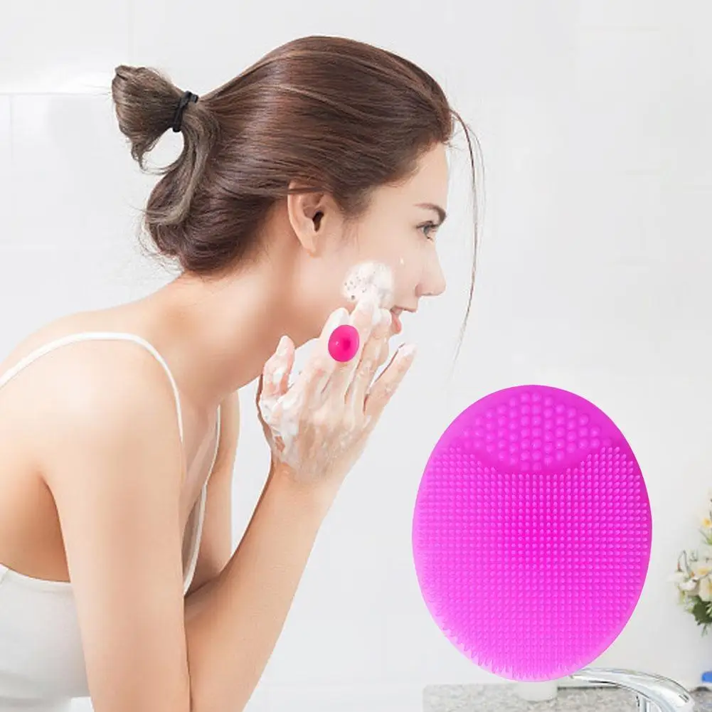 Soft Silicone Face Cleansing Brush Beauty Facial Washing Pad Exfoliating Blackhead Deep Cleaning Massage Brushes Face Care Tool