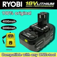 4Ah For RYOBI P108 18V One+ Plus Battery 18 Volt Lithium-Ion Power Tools P104 P107 RB18L50 RB18L20 P108