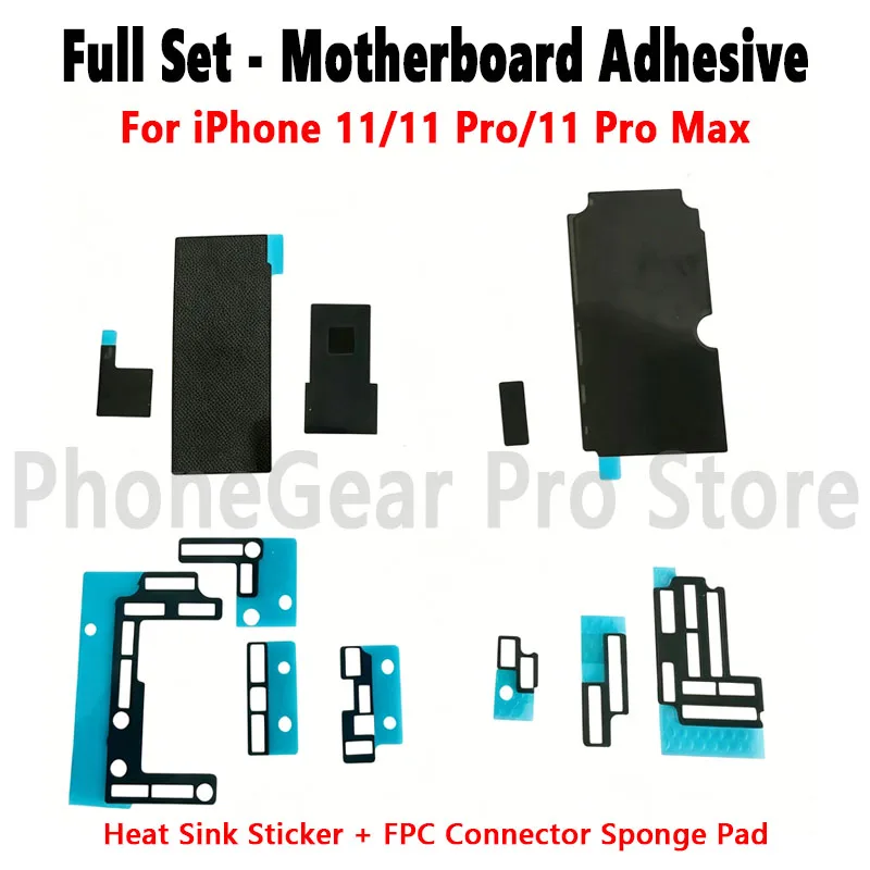 1Set MotherBoard Heat Sink Sticker For iPhone 11 11Pro 11 Pro Max Motherboard Main Board NFC Dissipation Black Heat Foam Sticker