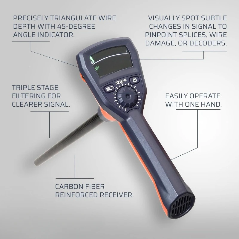 home.521E Wire and Sprinkler Valve Locator Tool,Underground Wire Locator, Buried Wire Locator (2024 Model)