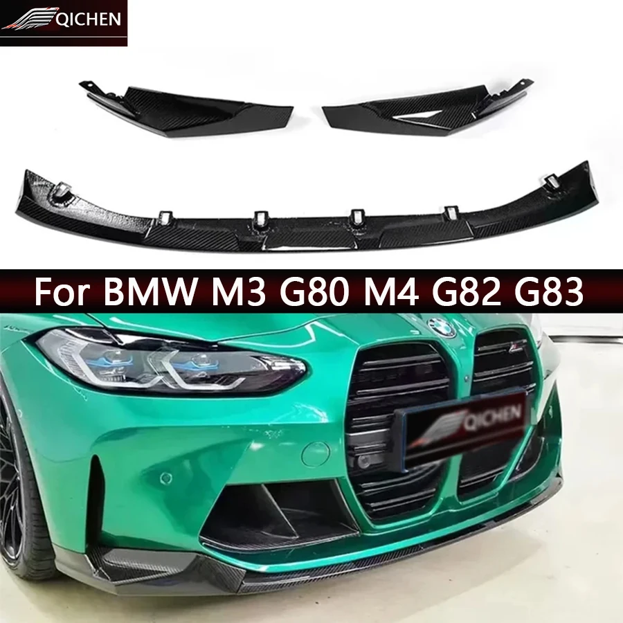 Для BMW M3 G80 M4 G82 G83 Автомобильный передний бампер из углеродного волокна, переключатель, спойлер, диффузор, MP-стиль, передняя губа, подбородок, модернизированный комплект кузова