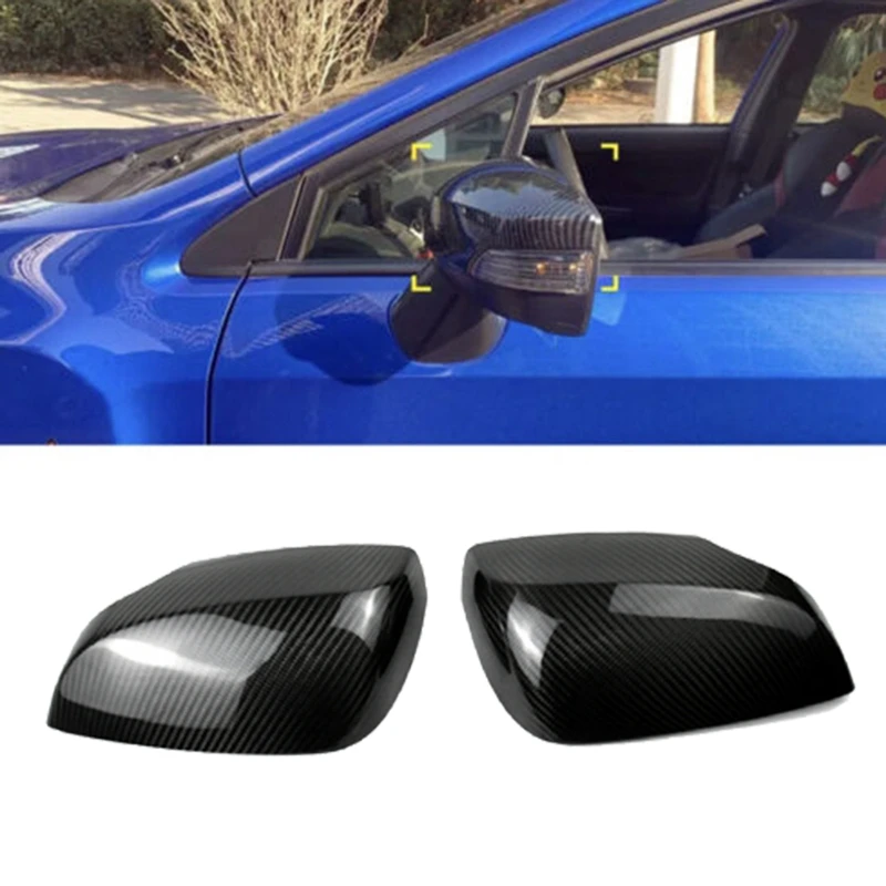 Car Rearview Mirror Cover Carbon Fiber Side Rear View Mirror Cover Caps For Subaru Impreza Levorg 2015-2021 Spare Parts Parts