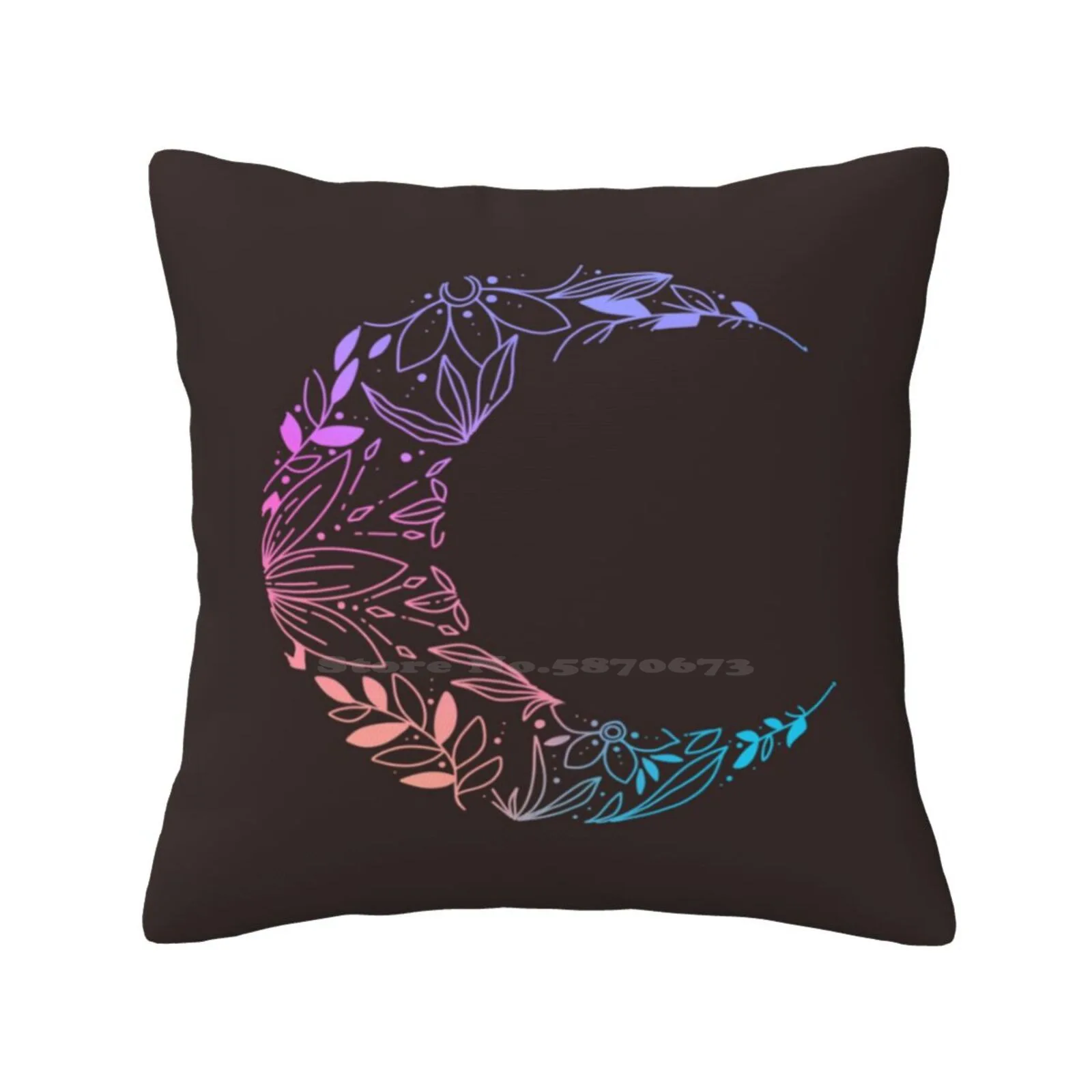 Muse5 Soft Comfortable Pillowcase Moon Flowers Muse9Designs