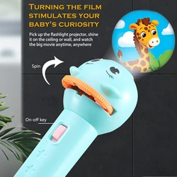 Fun early education picture recognition children's mini projection light, parent-child interactive toy before bedtime