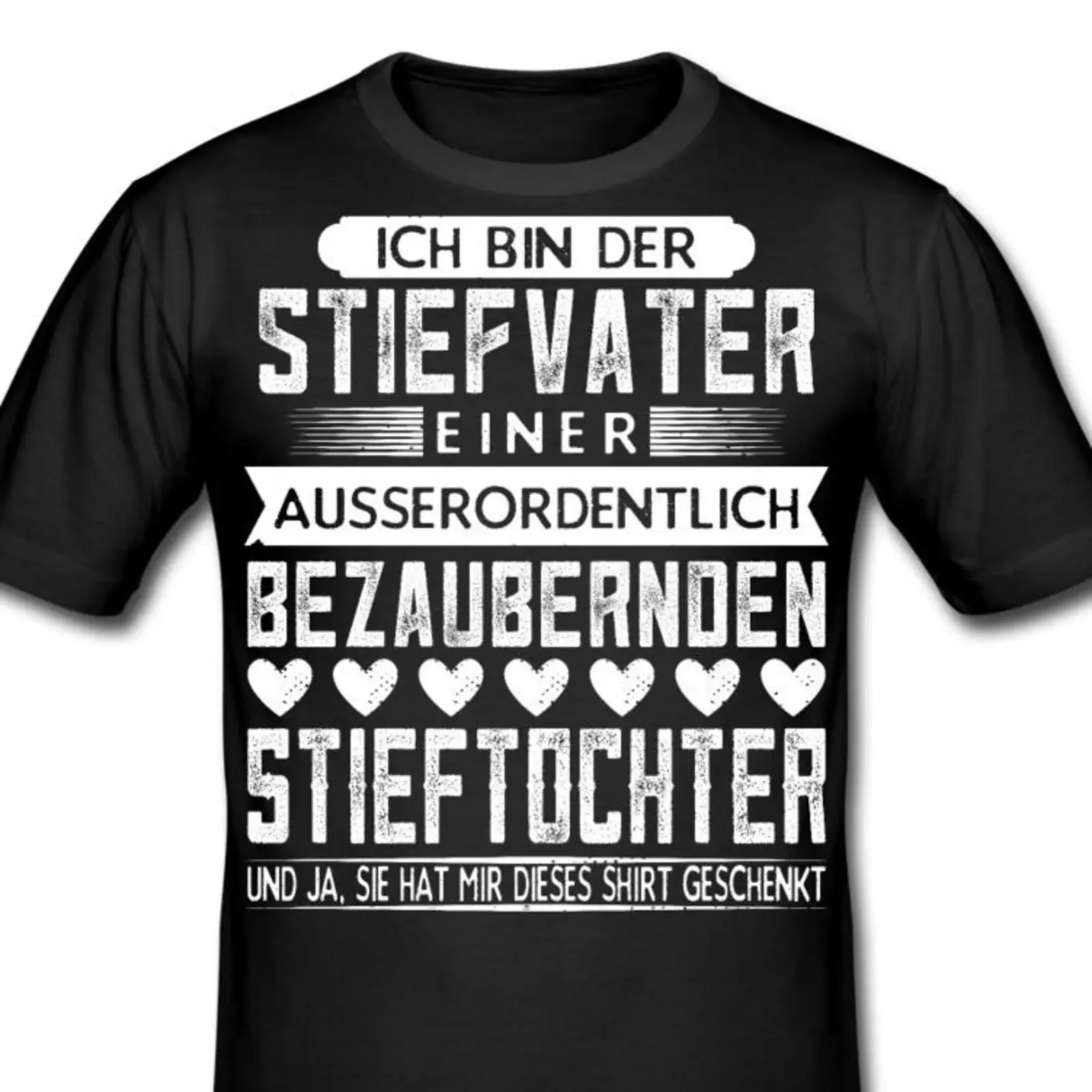 Stepfather T Shirt Stepdaddy idea Father amp 39 s Day Stepdaughter vintage Washed graphic designer clothes Breathable homme