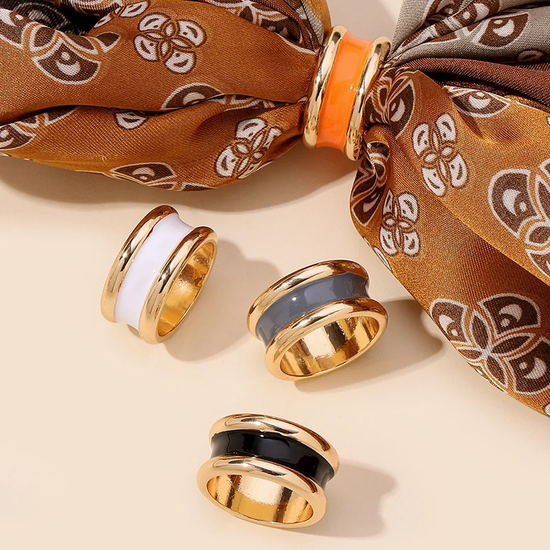 

Simple Headscarf Ring Alloy Shawl Buckle Ring Brooch Silk Scarf Buckle Female Accessories