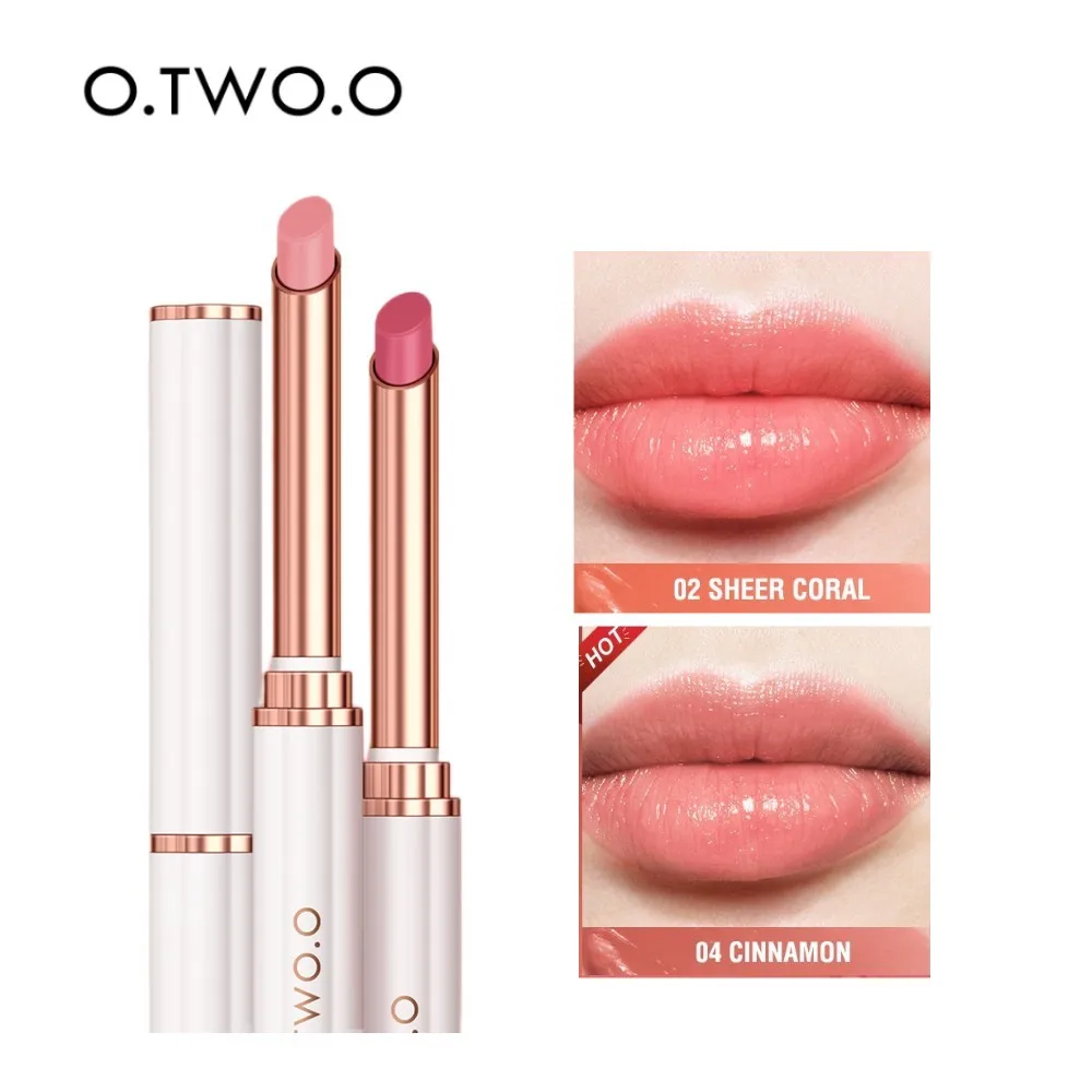 O.TWO.O Moisturizing Lip Balm Color Changing Batom Natural Beeswax Lipstick Nutritious Lip Care For Daily