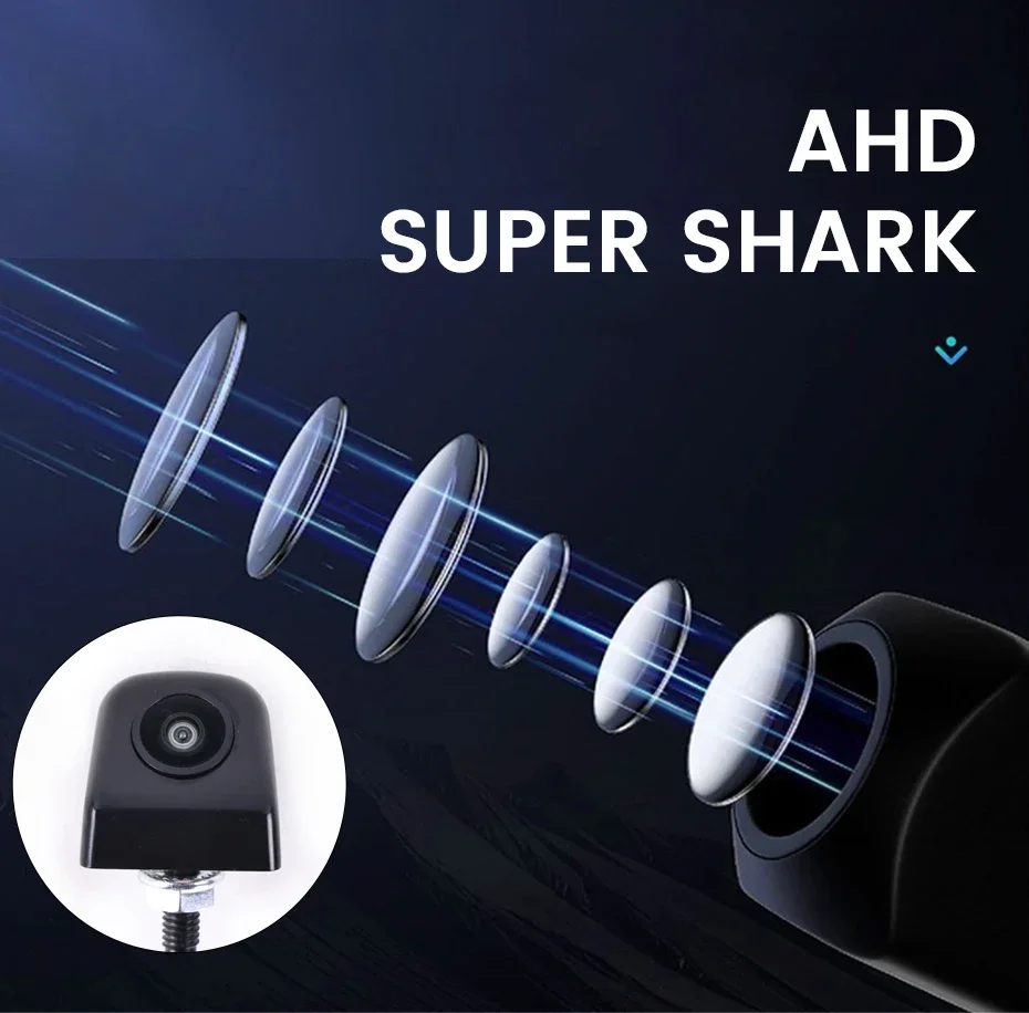 AHD 1080P 720P العالمي عين السمكة عكس الكاميرا مقاوم للماء سيارة كاميرا الرؤية الخلفية كامل HD للرؤية الليلية 170 °   زاوية واسعة