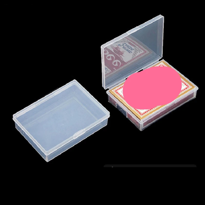 

Transparent plastic boxes playing cards container PP storage case packing poker game card box for pokers set wholesale