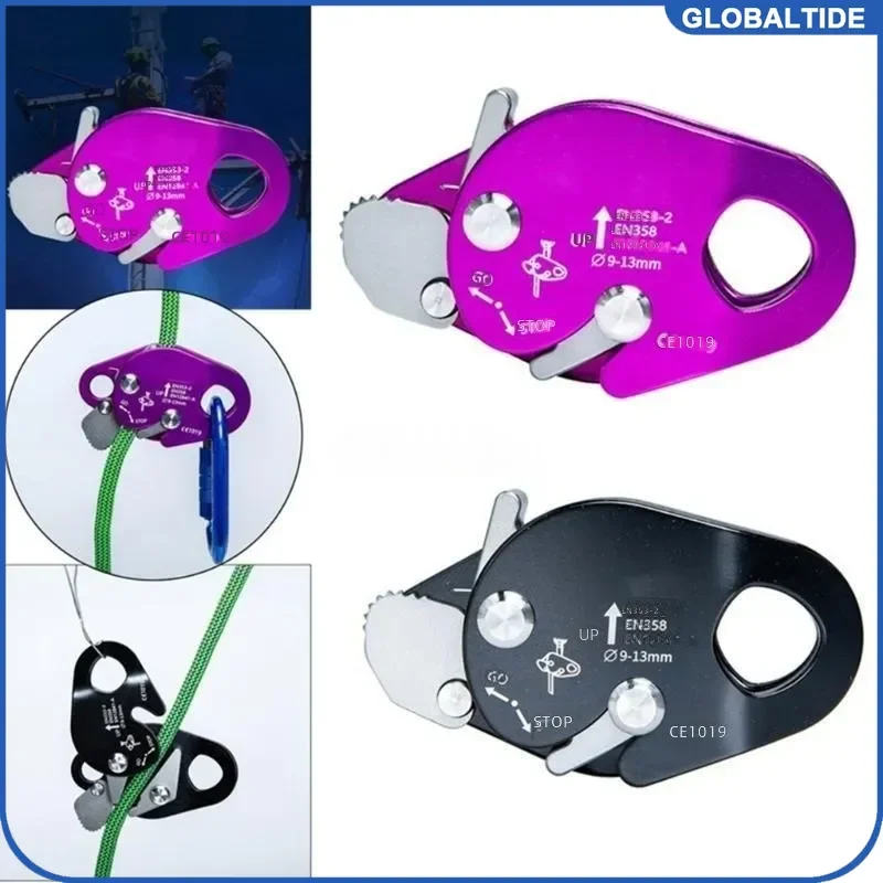 Professional Rope Grab Falling Arrestor Auto Lock Retarder Ascending Descender for Mountain Climbing Safety Gear Accessories