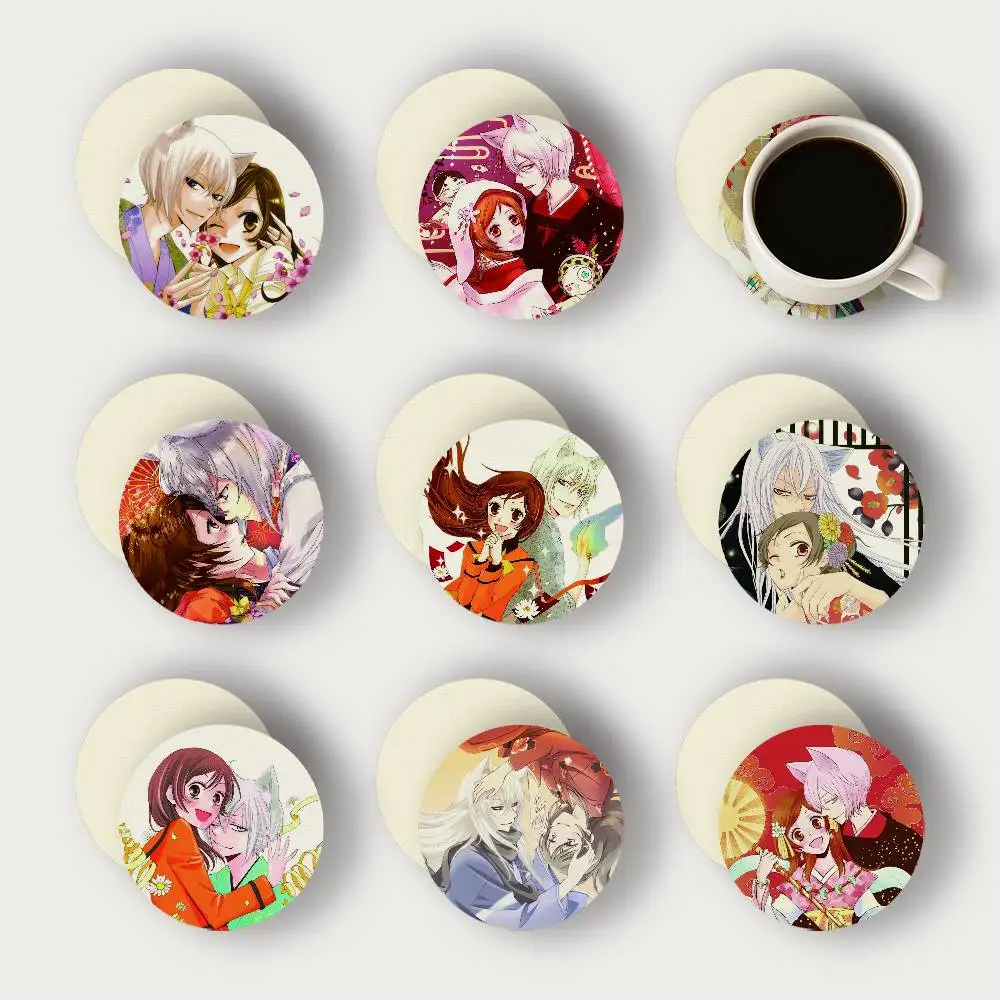 Anime Kamisama Kiss 2D Wooden Coasters Heat Resistant Non-Slip Home Office Bar Cafe Restaurant Holiday Birthday Gift Durable