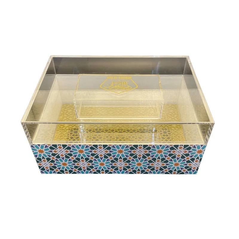 

Portable Luxury Jewelry Storage Box Acrylic Perfume Box Recyclable Acrylic Thick Cover Treasure Box