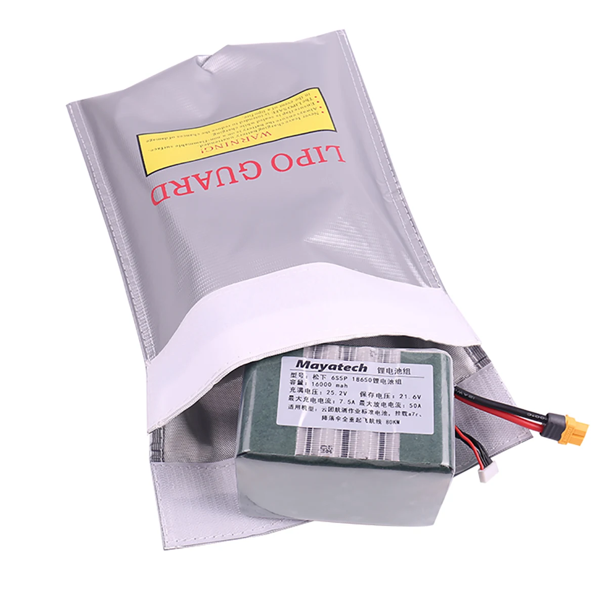 

LiPo Guard Safety Bag Fireproof And Blast Proof for Lithium Battery Storage And Charging M-21.4x18 L-30.3x23 Cm