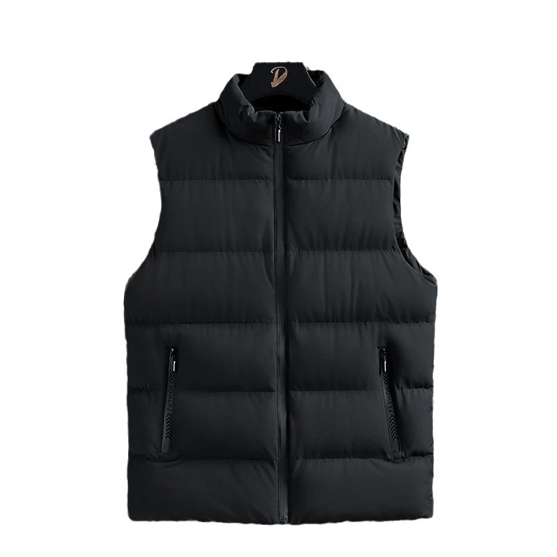 Winter Men's Padded Vest Man Stand Collar Cotton Warm Waistcoats Classical Men Outdoor Windbreaker Sleeveless Jacket Clothing