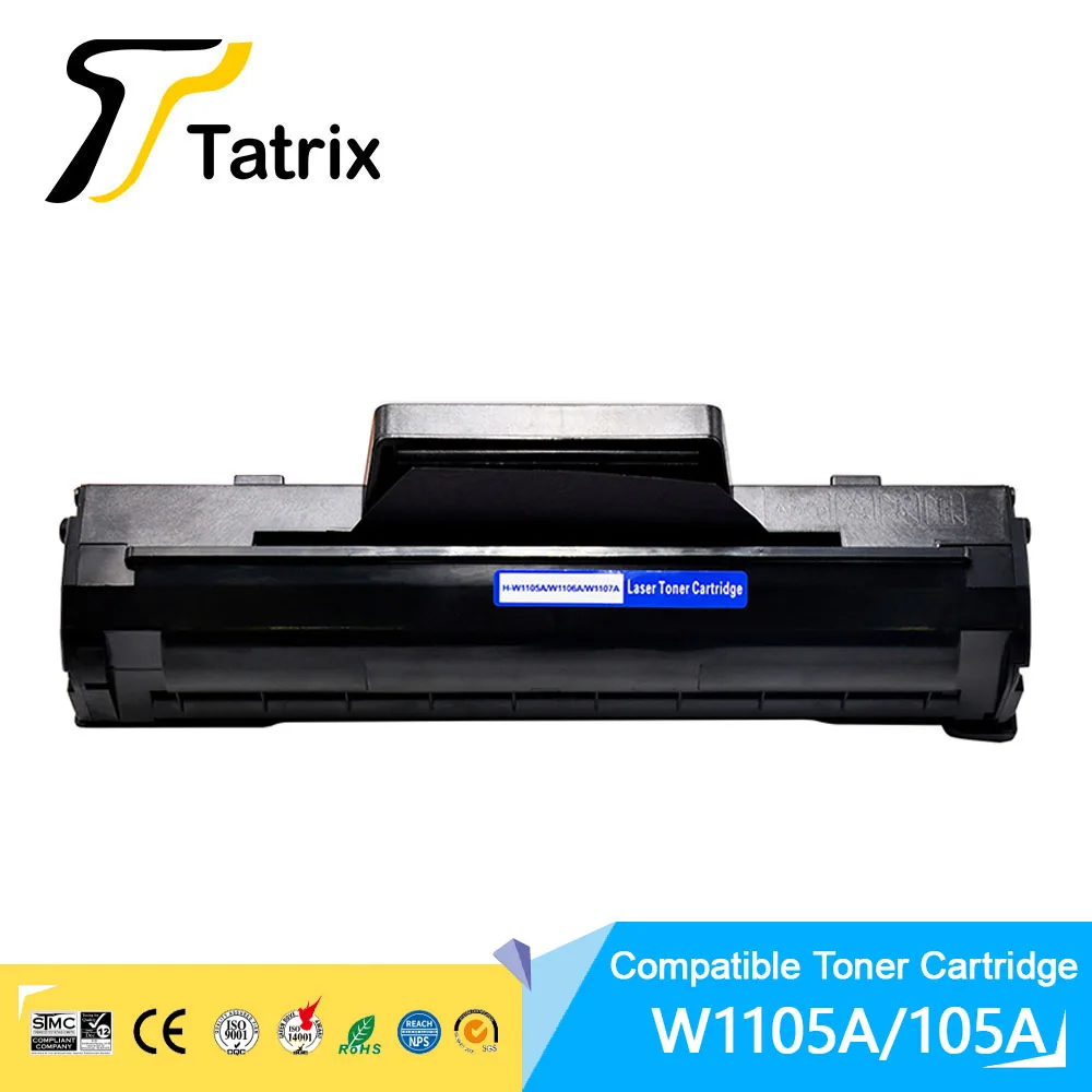 خرطوشة حبر Tatrix W1105A 105a متوافقة مع الليزر الأسود لـ HP Laser 107a/107w // MFP 135a/135w/137fnw 105A