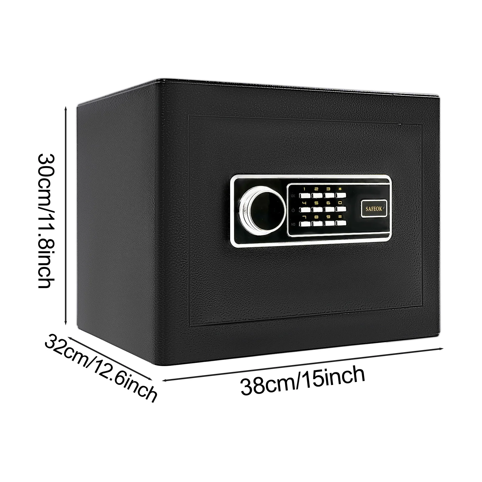 Black Security Safe Box for Money Cash Valuables