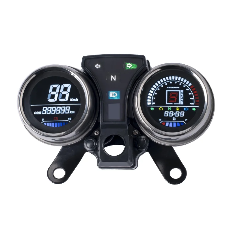

Intelligent Library 12V Digital LCD Bike Meter Speedometer Motorcycle For CM125-150 With Bracket