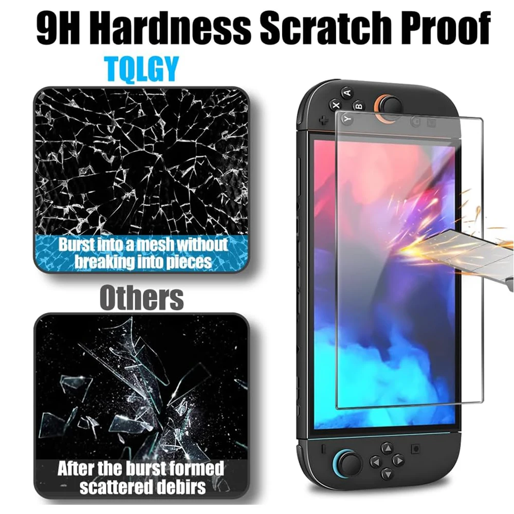 2PCS Switch 2 Protective Tempered Glass Screen Protector Anti-Scrach Film Compatible Nintendo Switch 2 Game Accessories 9H NS
