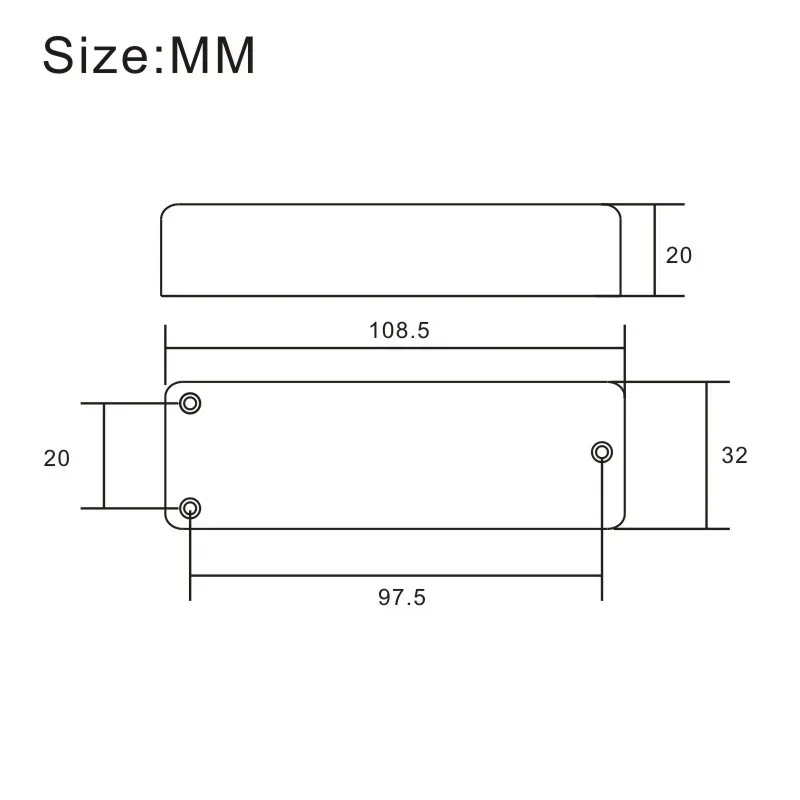 Sealed Soapba 3 Hole Bass Guitar Pickup 5 String Double Coil Humbucker Pickup 108.5*32mm Ceramic Magnet Bass Guitar Accessories