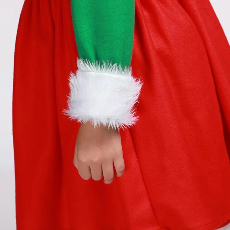 Kinder Elfen Outfit Elfen Kostüm Hut Socken festliche Weihnachten Outfit entzückende Elfen Kostüm Kleid Set Elfen verkleiden Festival