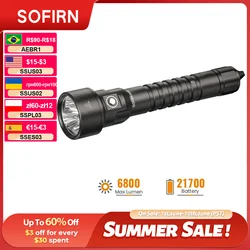 New SOFIRN Diving Light SD09L SST40 LED Flashlight 6800lm 21700 USB Rechargeable Underwater Waterproof Torch