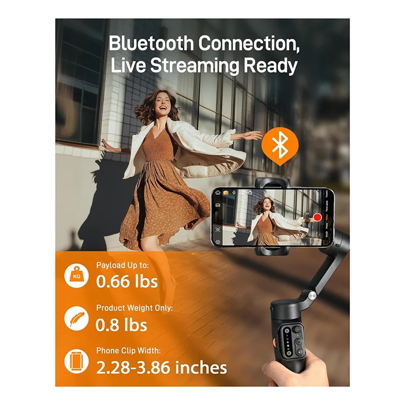 A34M-Hohem Isteady X3 SE مثبت Gimbal محمول قابل للطي 3 محاور هواتف Gimbal مع جهاز تحكم عن بعد قابل للفصل