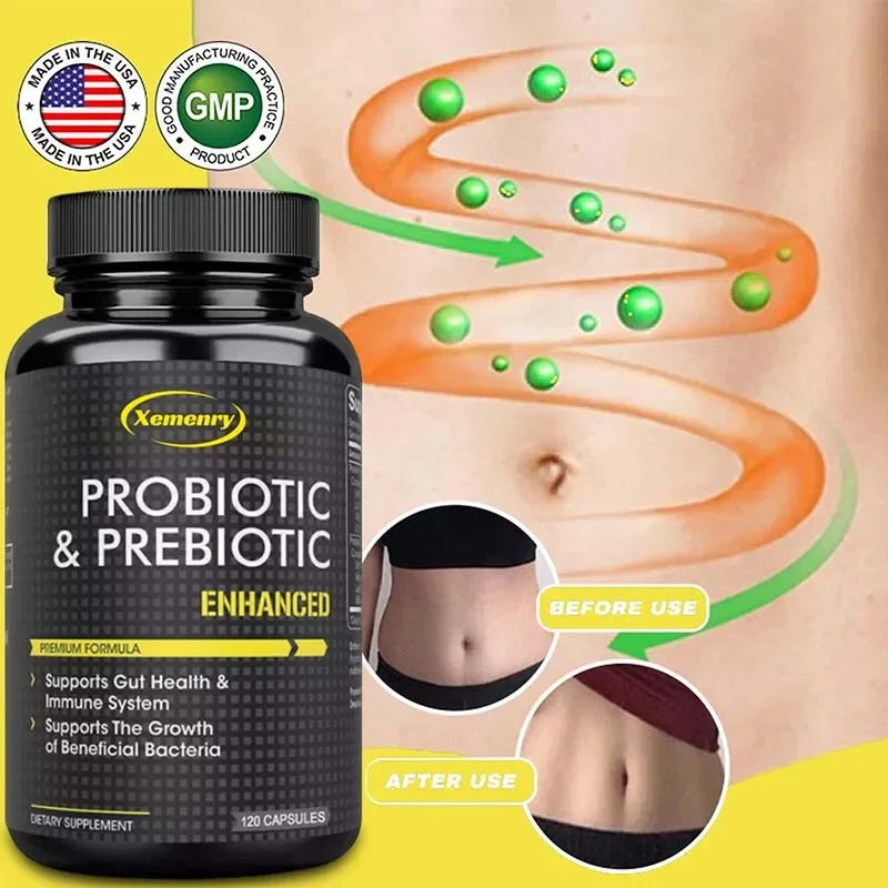 

Premium Probiotics + Prebiotics - Promote Gut Health, Promote Digestive Function, Support Immune System