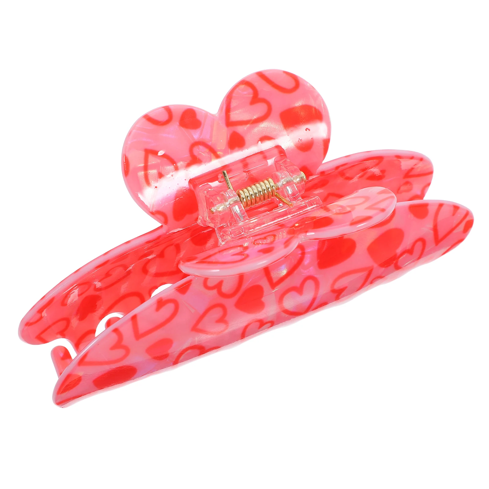 

Acrylic Heart Shaped Hair Claw Clips for Women Girls Fashionable Decorative Bun Accessories Styling Tools Large Size