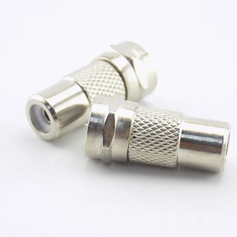 2/5pcs Adapter F Type Male Plug to RCA Female Jack TV Video  Connector Coax Cable Straight RF Coaxial B1