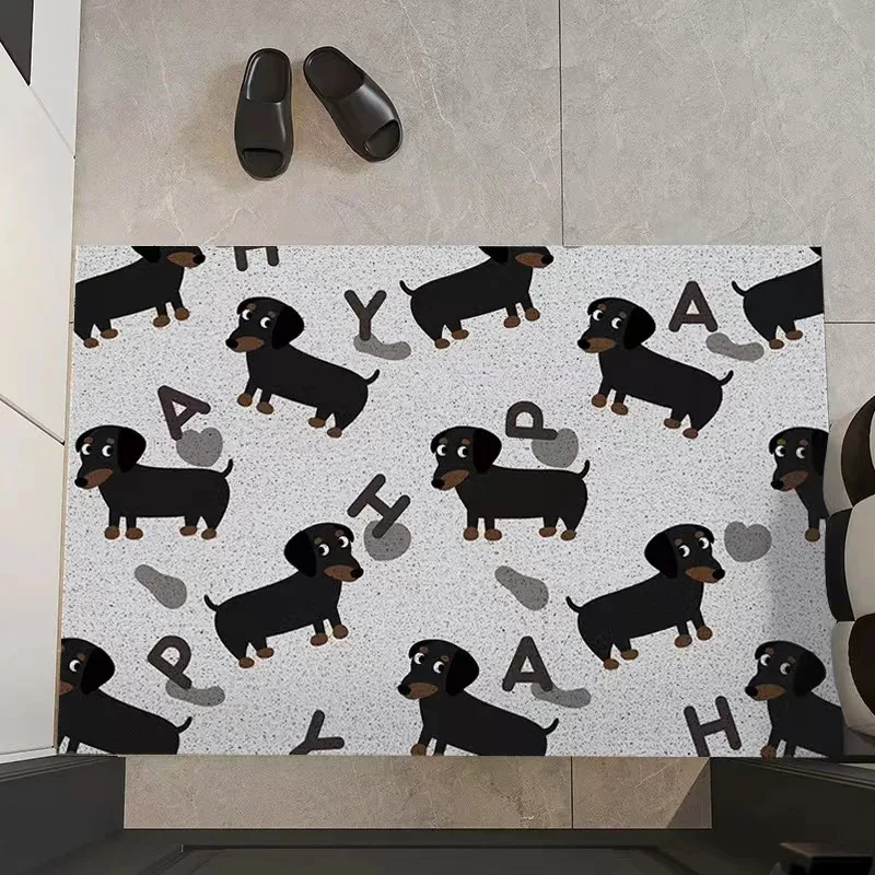 

JHN22Cute Dachshund Entrance Doormat Anti-slip PVC Floor Mat Simple Style Entry Porch Hallway Entryway Home Decor Dust RemovIn6$