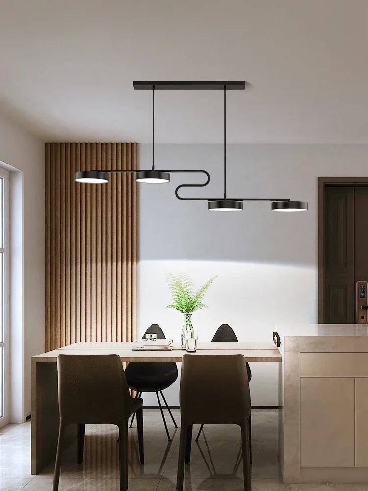 Moderne minimalistische keuken eettafel hanglamp led kroonluchters voor bar rust gebied home decor zwarte hangende verlichtingsarmaturen