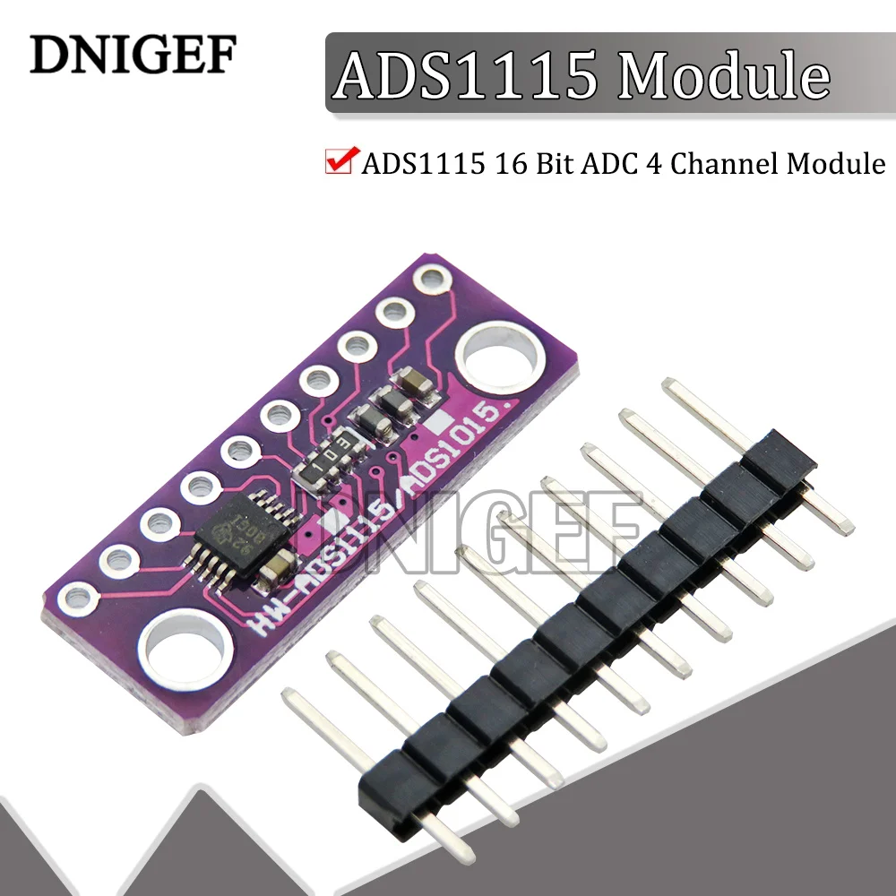 ADS1115 16 Bit ADC 4 Channel Module with Programmable Gain Amplifier 2.0V to 5.5V