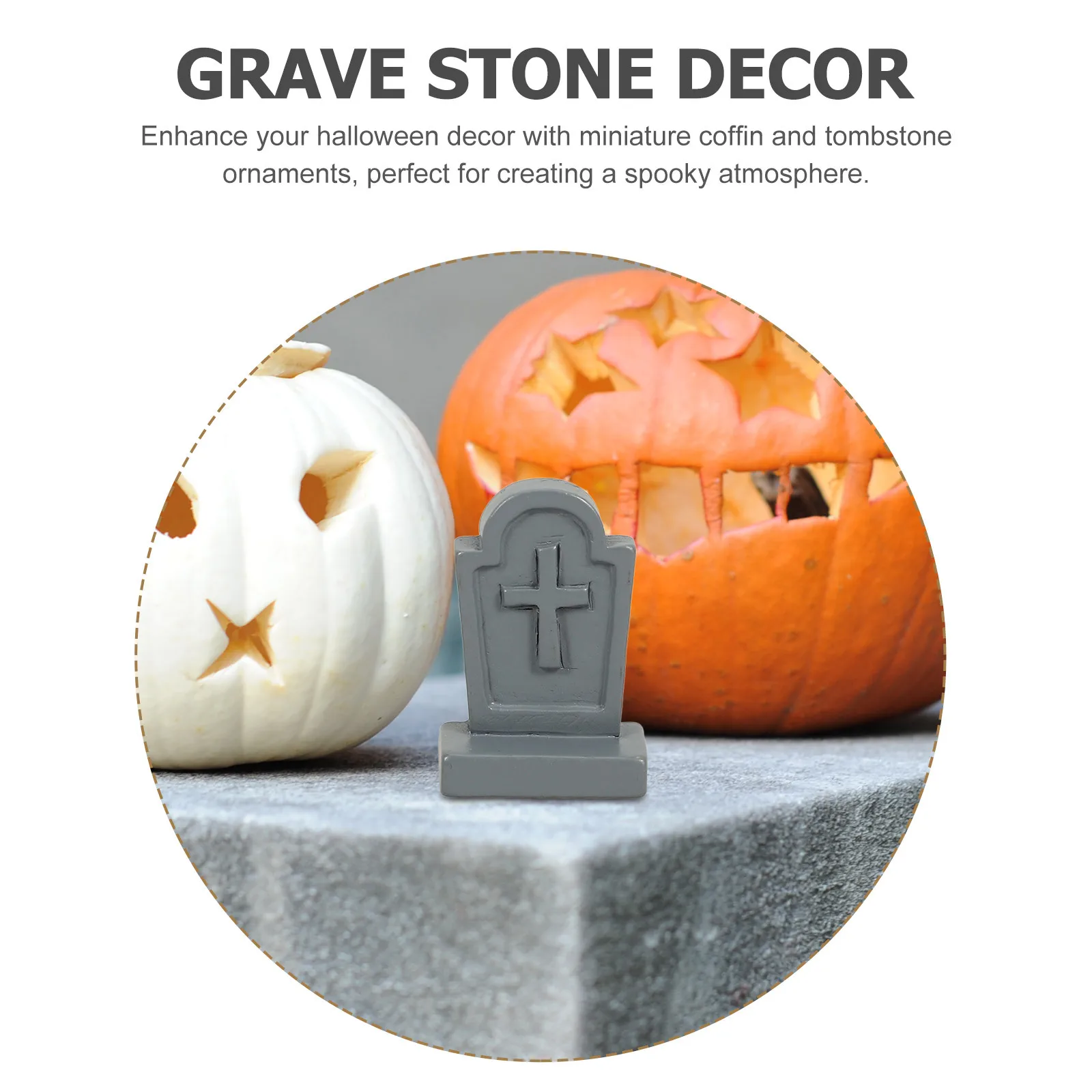 

1Set Resin Halloween Coffin Tombstone Decoration Grave Stone Prop Haunted House Party Grave Headstones Cemetery Headstones