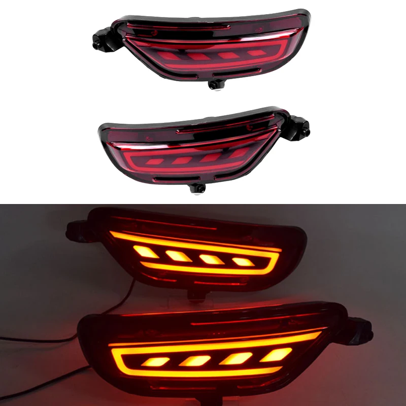 2 Pcs Durable 3 Functions Rear Bumper Lights for Mazda CX-5 2017 2018 2019 2020 Water Proof Brake Turn Signal Lamp Accessories