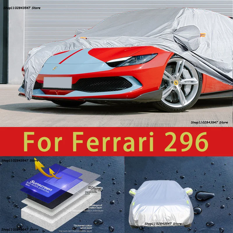 

For Ferrari 296 Car protective cover, sun protection, cooling protection, car clothing, car paint protection auto