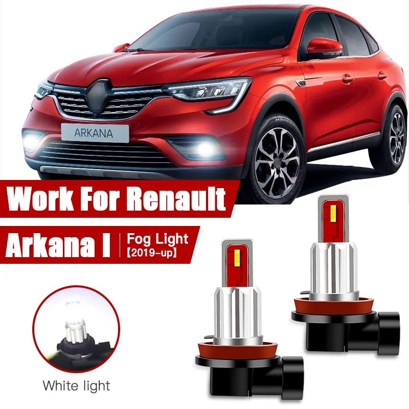 

2pcs Led Car Fog Lamp for Arkana I 2019-up H11/H8 Front Fog Light Bulb Car Accessories Canbus 12V/35W