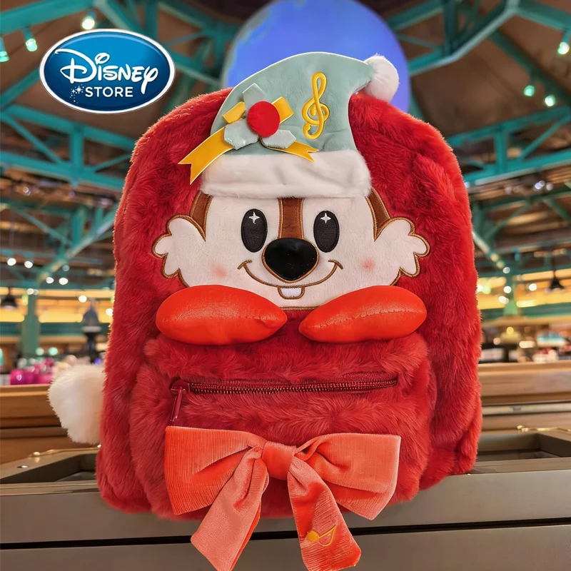 

Disney Chip 'n' Dale Plush Backpack Soft Mini Backpack For Kids Cute Cartoon Animal Backpack Christmas Gift