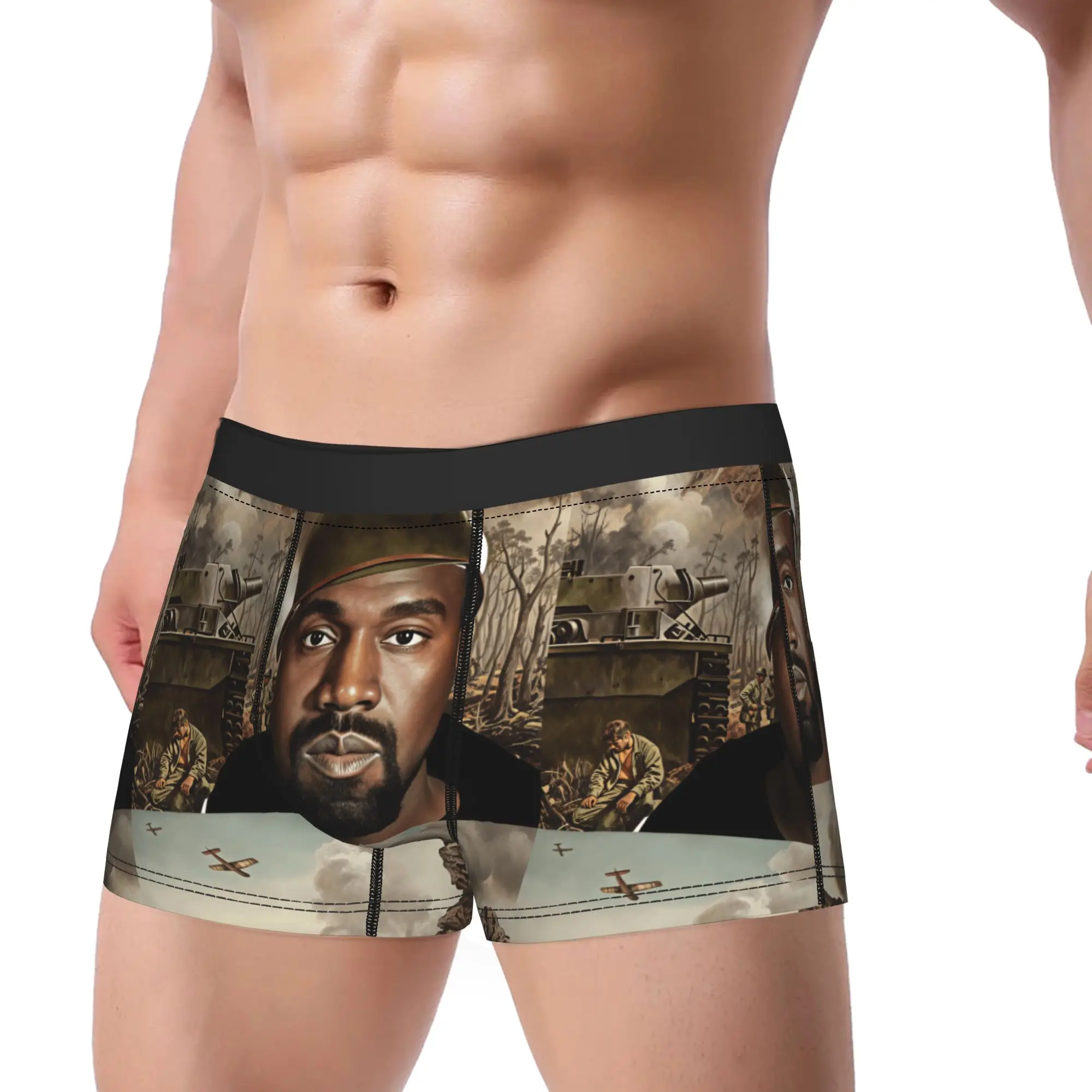 Kanye West Meme Underwear  Males Shorts Briefs Classic Boxershorts High Quality Pattern Oversize Panties