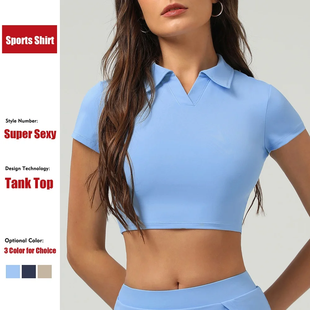 Cloud Hide Summer Sexy Sports Shirts Fitness Tank Crop Top for Women Short Sleeve Yoga Polo Shirt T-Shirt Gym Workout Girls Vest