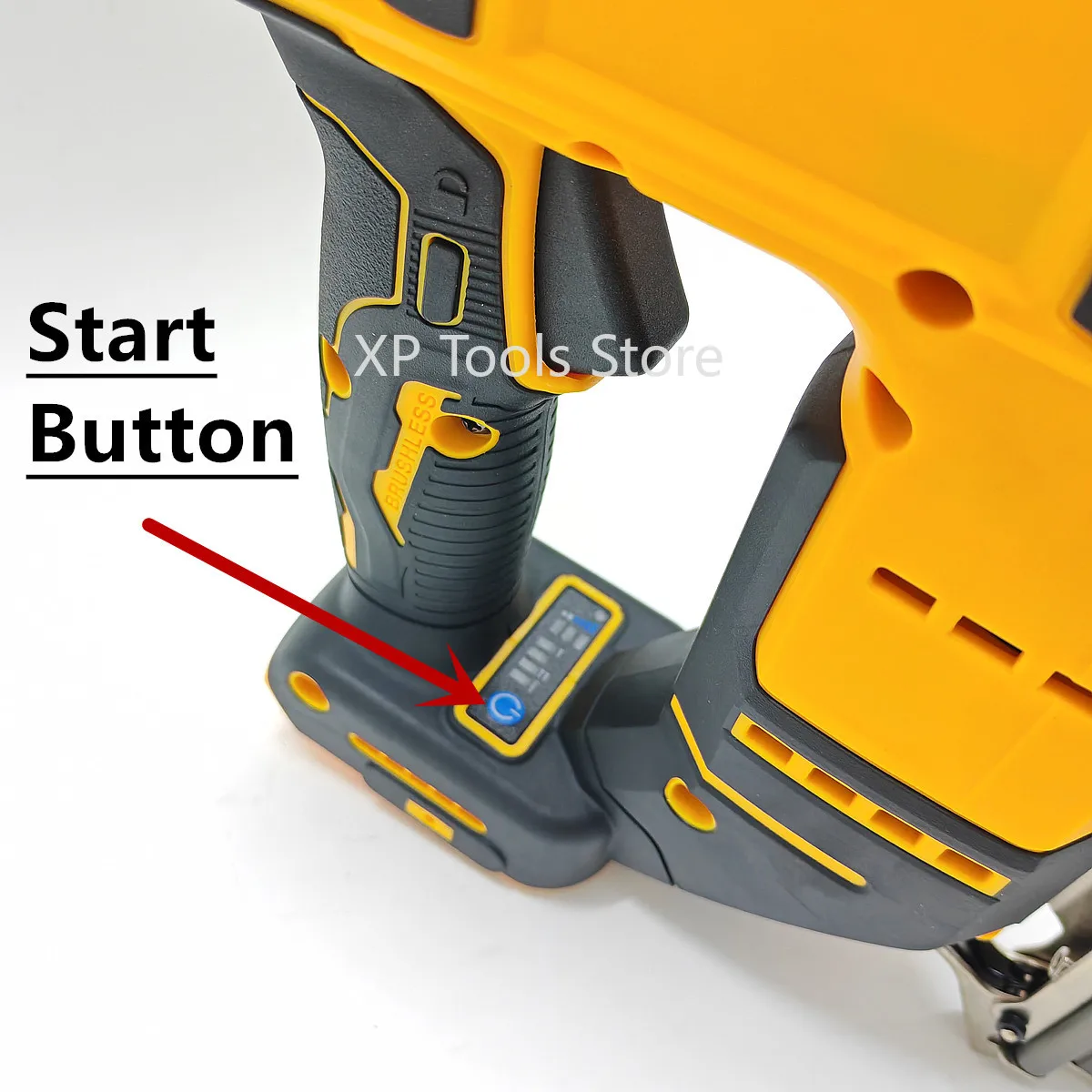 Cordless Nail Gun Straight/N-shape 2 In 1 Electric Stapler Nailer Woodworking Nailing Machine For Dewalt 20V 18V Battery