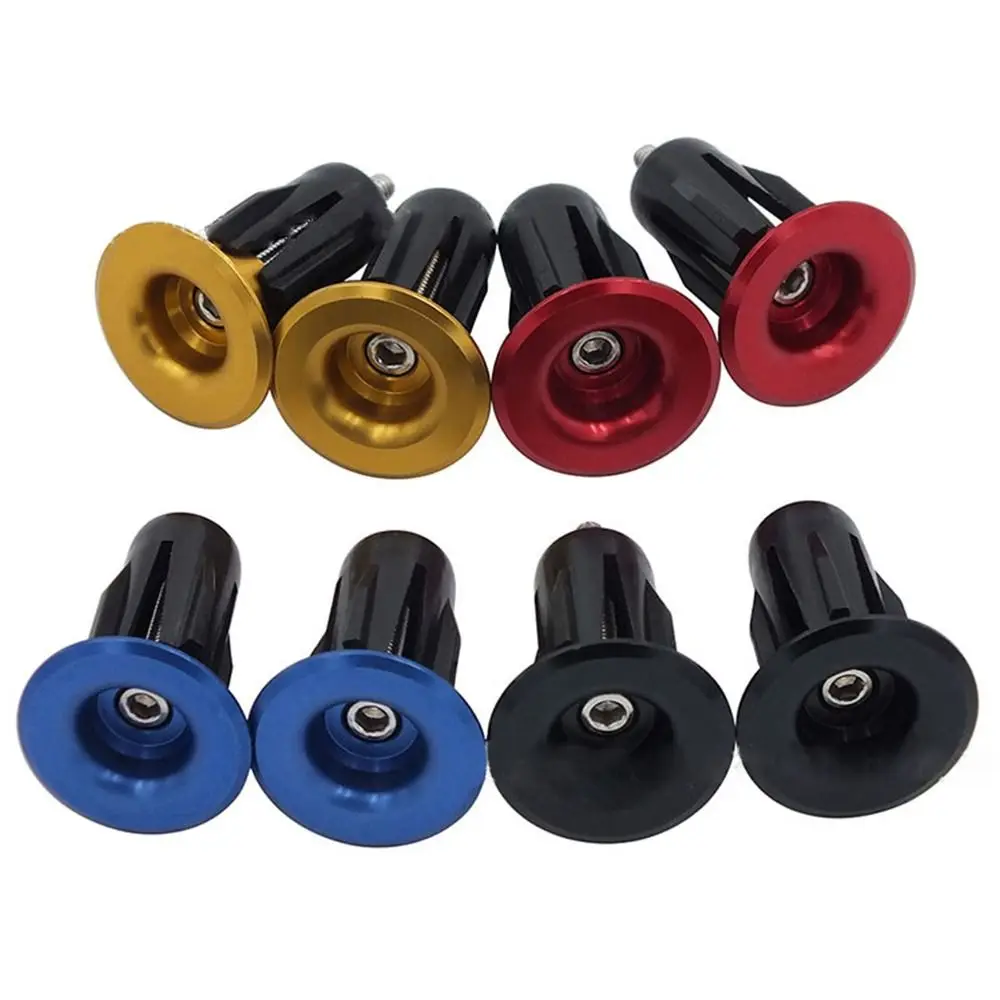 1 Pair Mountain Road Bike Handlebar End Plugs Aluminum Alloy Handle Bar End Cap BMX MTB Bike Grip Cover Bicycle Accessories