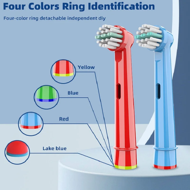 Cabezales de repuesto para cepillo de dientes eléctrico Oral B para niños, cerdas extrasuaves, EB-10A de repuesto, 4 unids/lote por paquete