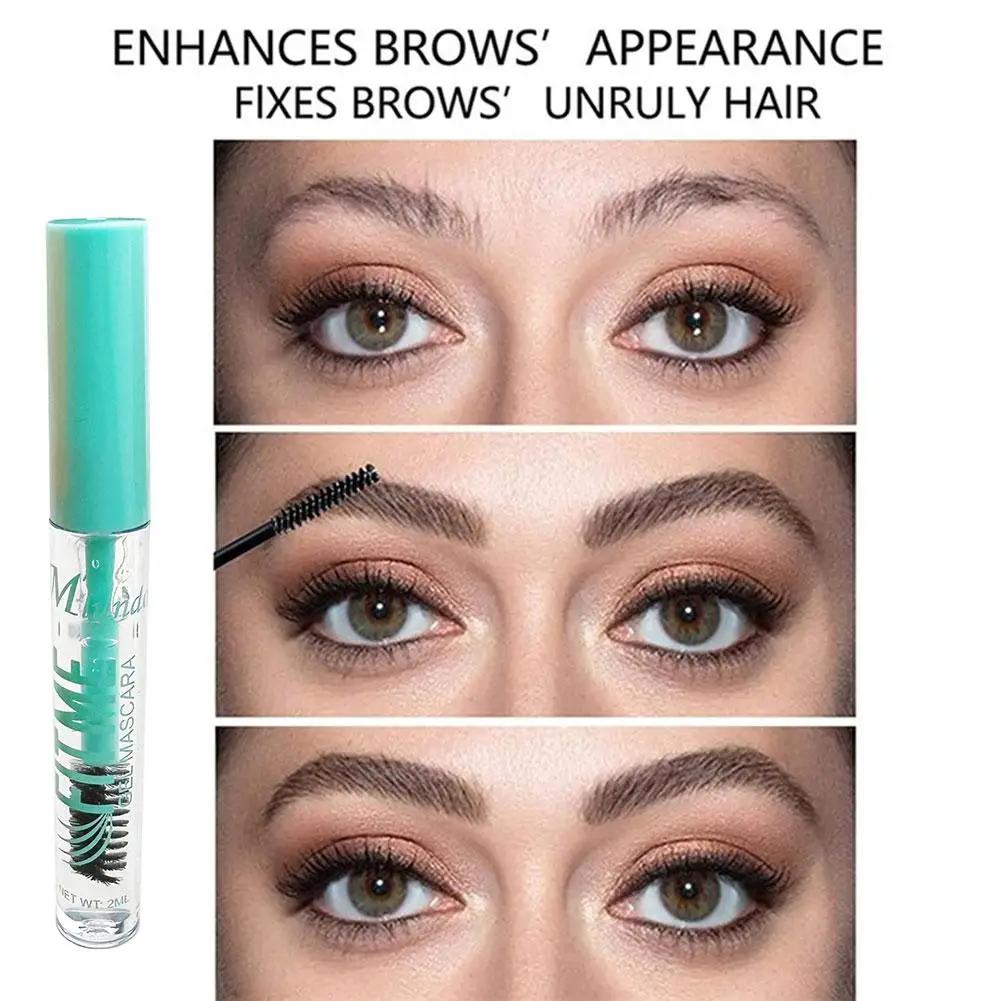 Clear Eyelashes Eyebrows Lash Mascara Longer Thicker Transparent Clear Gel For Groomed Brows & Eyelashes Long-Wear Conditioning